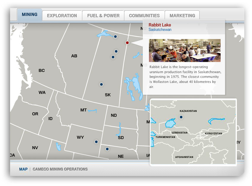 Interactive Map framework built using Flash