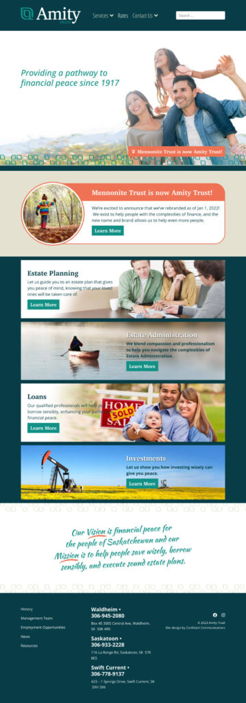 Amity Trust Website